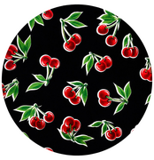Rond Mexicaans tafelzeil kersen zwart (120cm)