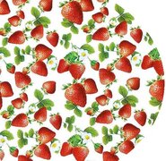 Ovaal tafelzeil aardbeien