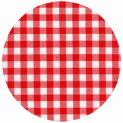 Rond Mexicaans tafelzeil ruitjes rood (120cm)
