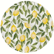 Rond tafelzeil vintage citroenen  (140cm)  