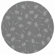 Rond tafelzeil pluizenbloem grijs (140cm)
