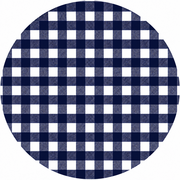 Rond Mexicaans tafelzeil ruitjes zwart (120cm)