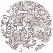Rond Mexicaans tafelzeil paraiso zilver (120cm)