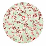 Rond Mexicaans tafelzeil kersenbloesem mint (120cm)
