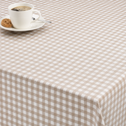Tafelzeil ruitje taupe Paty