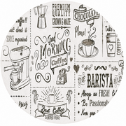 Rond tafelzeil ristretto blanc (140cm)