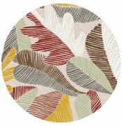 Rond wasbaar gecoat tafelzeil Karma bruin (140 cm)