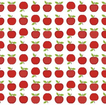 Tafelzeil retro appel rood