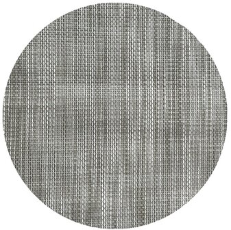 Rond tafelzeil tweed grijs taupe (140cm)