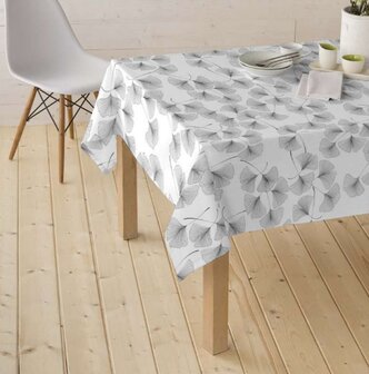 Wasbaar gecoat tafelzeil Ginko wit