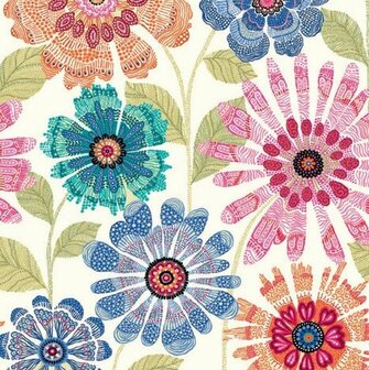 70x140cm Restje tafelzeil make my day bloem