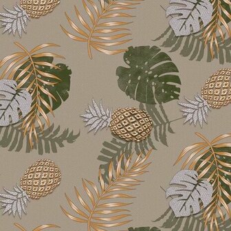 45x140cm Restje tafelzeil ananas goud
