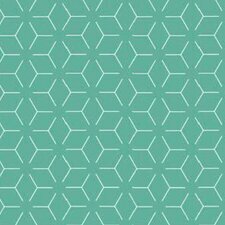 35x140cm Restje tafelzeil geometrisch turquoise