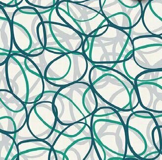 30x140cm Restje tafelzeil bubbles blue