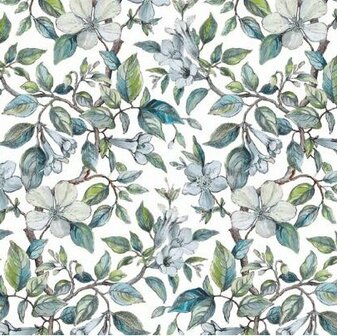 65x140cm Restje tafelzeil green classic flowers