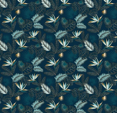 35x140cm Restje tafelzeil paradijsvogelbloemen