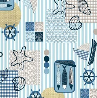 SALE 150x140cm Tafelzeil Marine