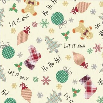 80x140cm Restje Kerst tafelzeil Ho ho ho