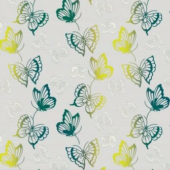 SALE 125x140cm Tafelzeil groene vlinders