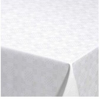 35x140cm Restje tafelzeil Damast vierkantjes