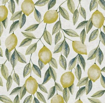 35x140cm Restje tafelzeil vintage citroenen