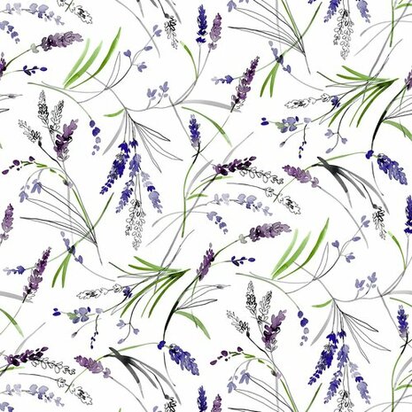 flexibel Makkelijker maken De Alpen Ovaal tafelzeil lavendel takjes - Hiptafelzeil