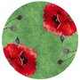 Rond tafelzeil grote klaprozen (140cm)