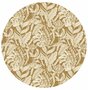 Rond tafelzeil vintage leafs sand (140cm)