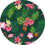 Rond tafelzeil flamingo groen (140cm)