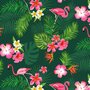 Tafelzeil flamingo groen