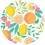 Rond tafelzeil citrus light