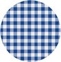 Groot rond tafelzeil ruitje donkerblauw (160cm)
