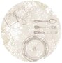 Rond tafelzeil diner creme (140cm)