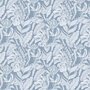Tafelzeil vintage leafs blue