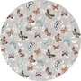 Rond tafelzeil vlinders grijs (140cm) 