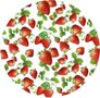 Rond tafelzeil aardbeien (140cm) 