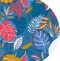 Ovaal tafelzeil funcky leafs blue