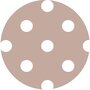 Rond tafelzeil beige met stippen (140cm)