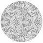 Rond tafelzeil vintage leafs grey (140cm)