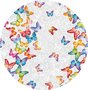 Rond tafelzeil gekleurde vlinders (140cm)