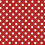 Tafelzeil rood met witte stippen 