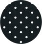 Rond tafelzeil zwart met witte stippen (140cm)