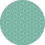 Rond tafelzeil geometrisch turquoise (140cm)