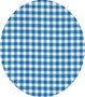 Rond Mexicaans tafelzeil ruitjes blauw (120cm)