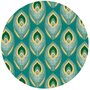 Rond tafelzeil Art deco groen (140cm)