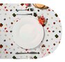Ovaal wasbaar gecoat tafelzeil kerstcadeautjes