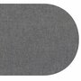 Ovaal wasbaar gecoat tafelzeil Dean grijs