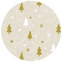 Rond wasbaar gecoat kerst tafelzeil Christmas Darrel (140 cm)