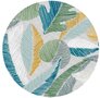 Rond wasbaar gecoat tafelzeil Karma blauw-groen (140 cm)
