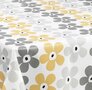 Tafelzeil big small flower grey/brown